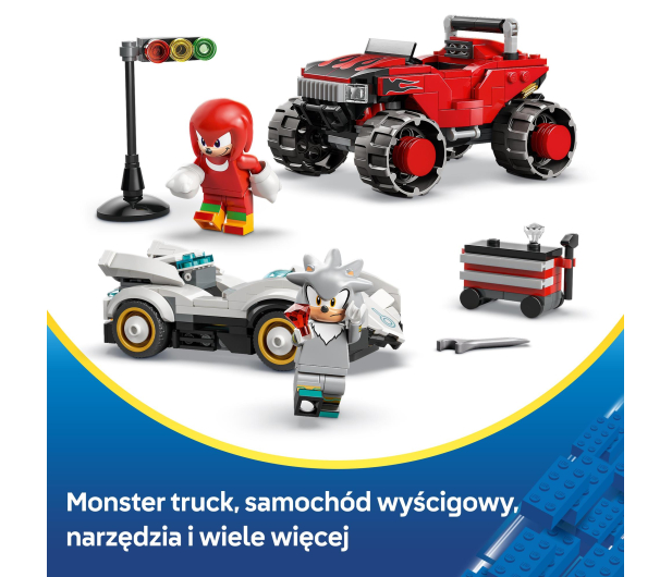 LEGO SONIC 77118 Silver w samochodzie kontra Knuckles w monster t - 1473587 - zdjęcie 10